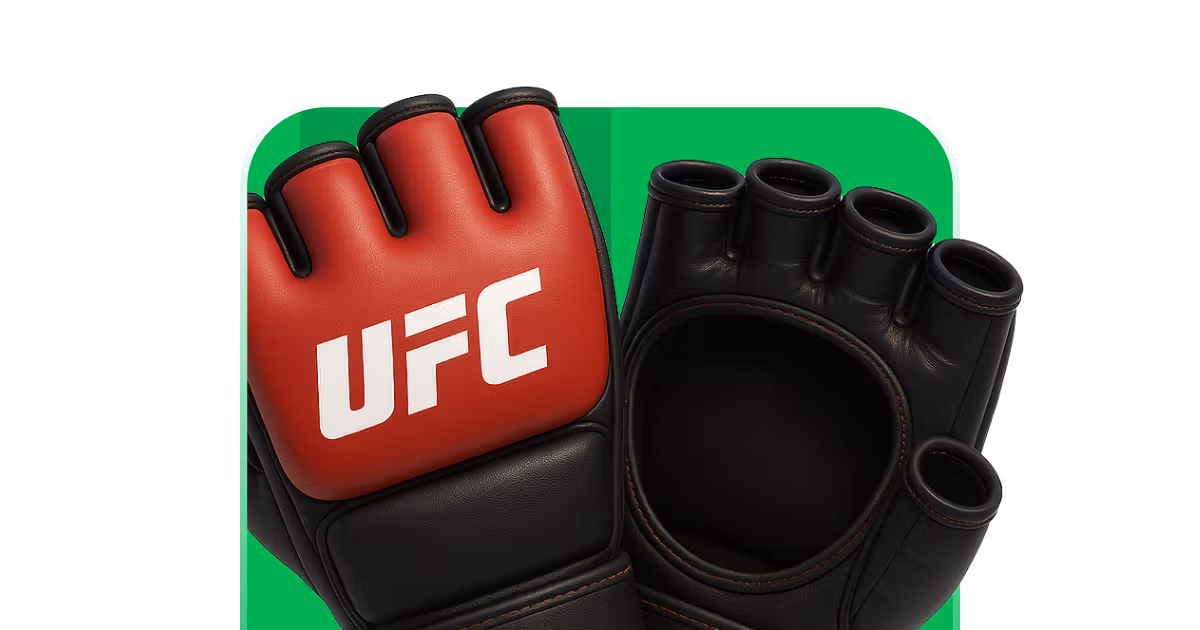 MMA fighting gloves on a green background